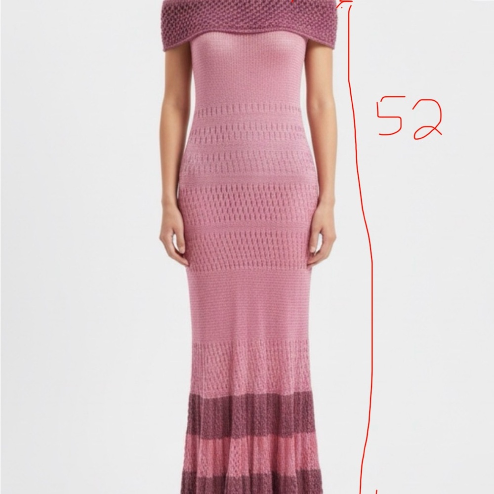 Handmade Pink Mesh Maxi Dress - Picture 12 of 12